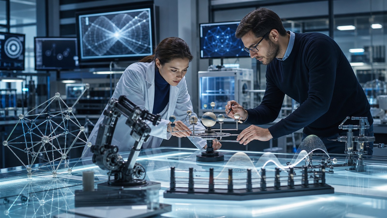Why Mathematics Is the Language of Science and Technology illustrated through a realistic educational scene